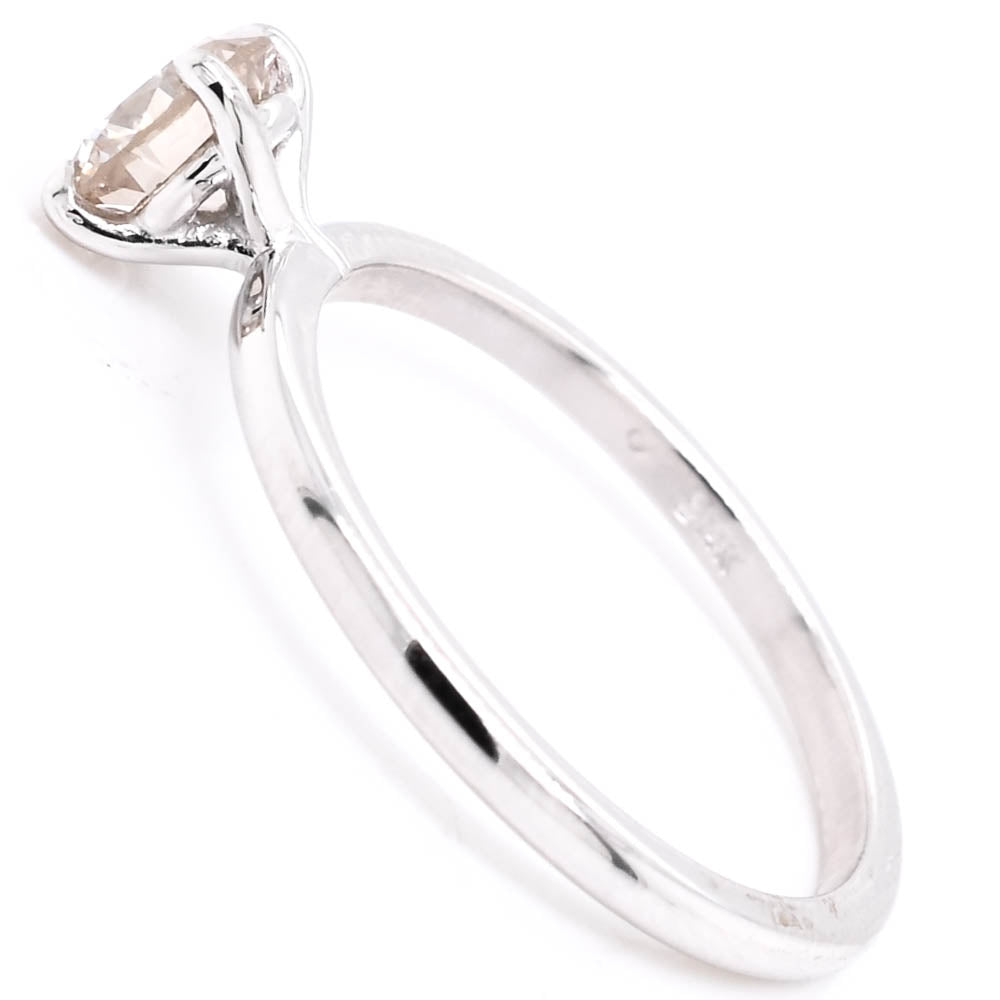 Graziella 14KT White Gold 0.74CTW Round Diamond Solitaire Engagement Ring - Size 6