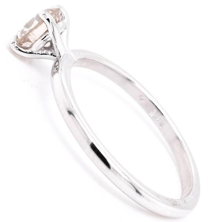 Graziella 14KT White Gold 0.74CTW Round Diamond Solitaire Engagement Ring - Size 6