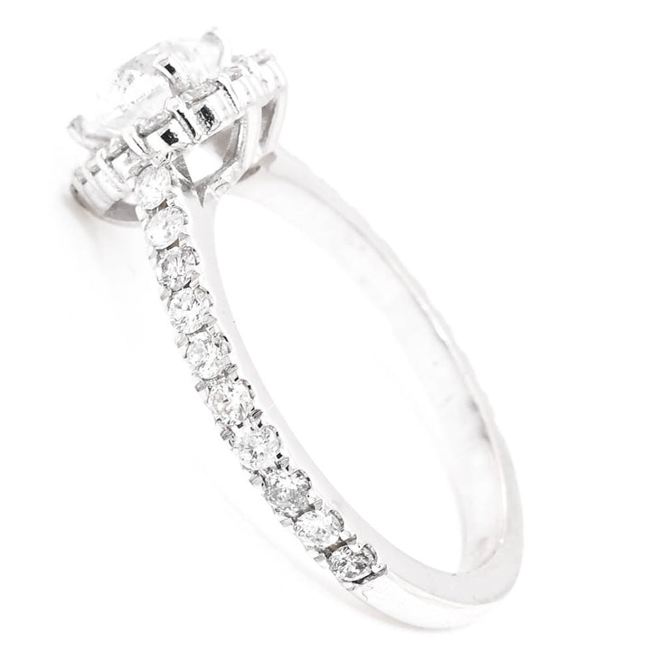 Graziella 14KT White Gold 1.50CTW Heart Diamond Halo Engagement Ring - Size 6.75