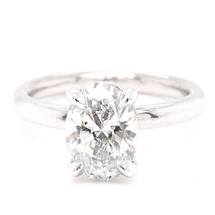 Graziella Platinum 1.29CT Oval Shape Lab Grown Diamond Solitaire Engagement Ring.