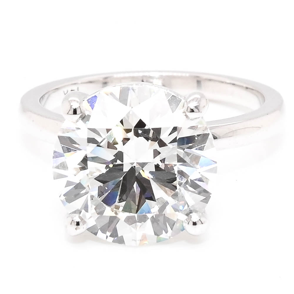 Graziella 14KT White Gold 5.57CT Round Lab-Grown Diamond Solitaire Engagement Ring - Size 6.25