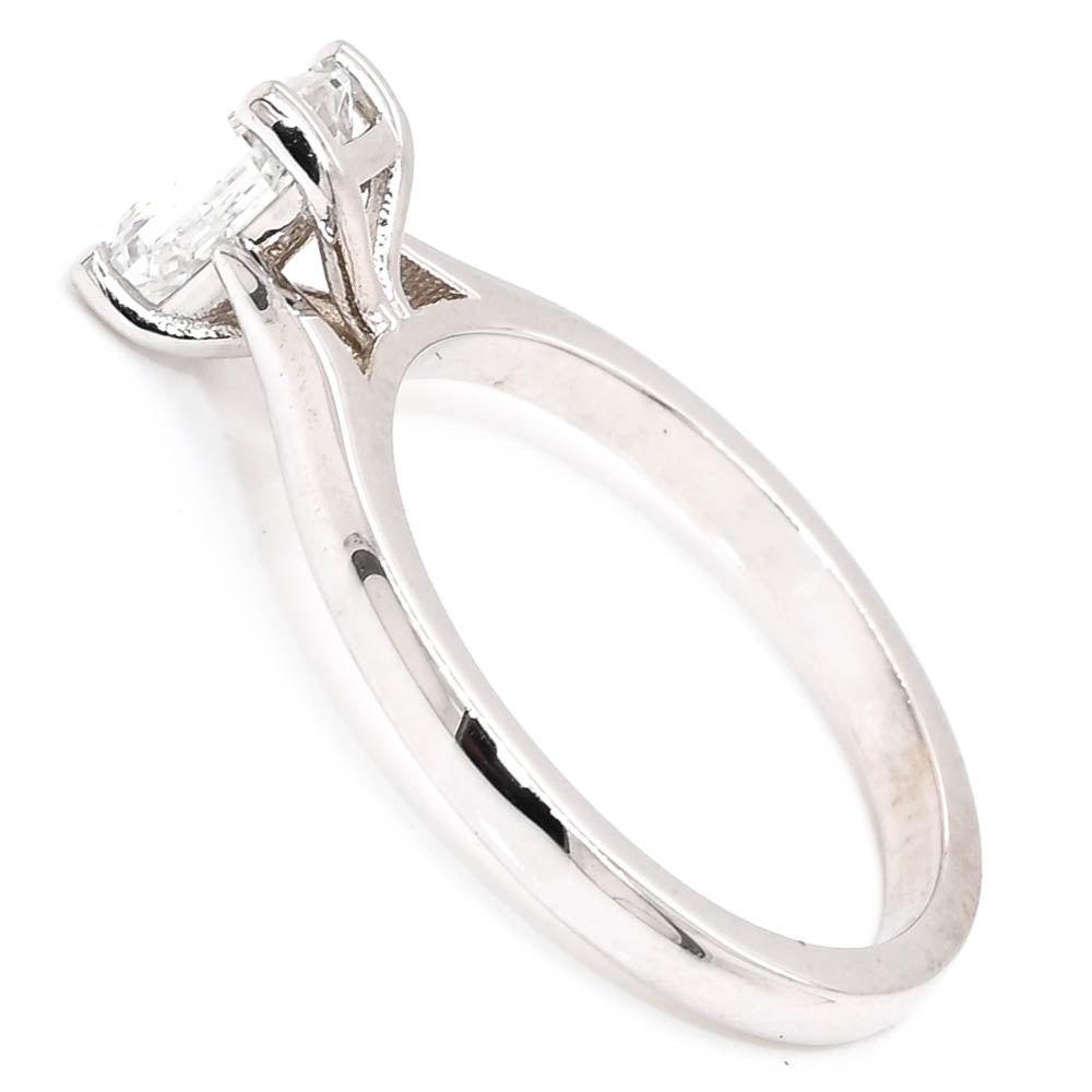 Graziella 14KT White Gold 1.00CT Emerald Lab-Grown Diamond Solitaire Engagement Ring - Size 6.25
