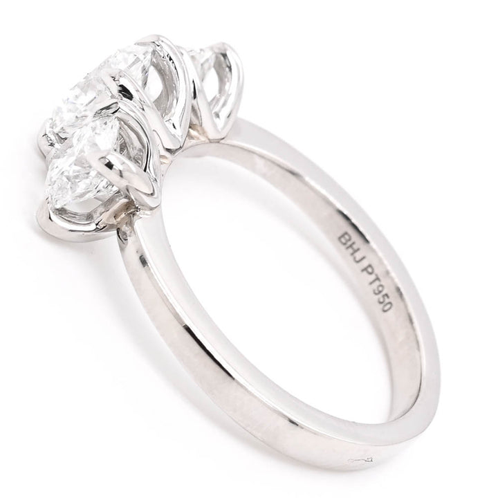 Graziella Platinum Platinum 2.00CTW Round Shape 3 Stone Engagement Ring