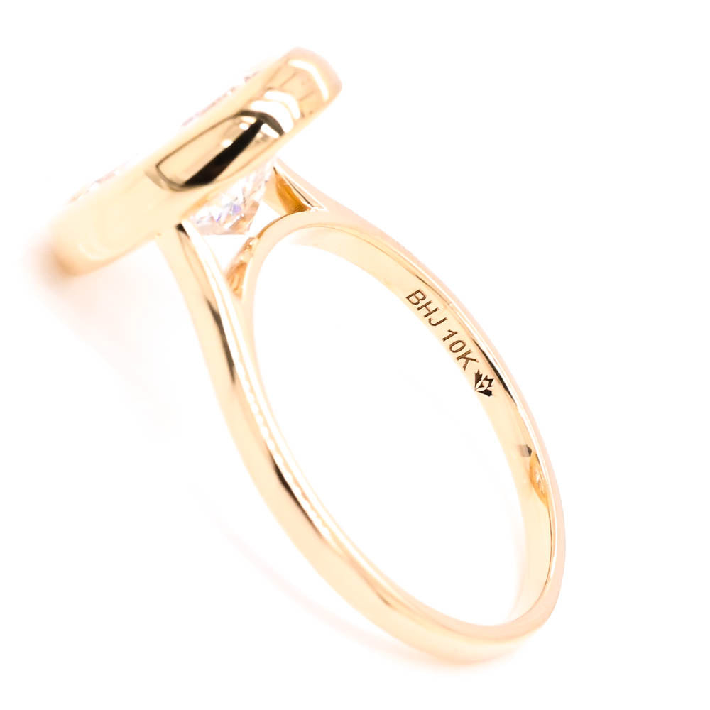 Graziella 10KT Yellow Gold 3.00CTW Oval Shape Solitaire Engagement Ring