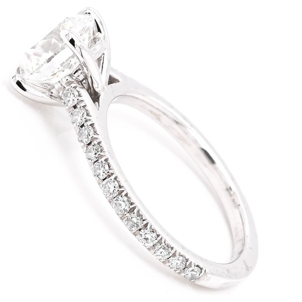 Graziella 18KT White Gold 3.28CTW Round Shape Modern Diamond Responsibly Grown Accent Side Stones Engagement Ring