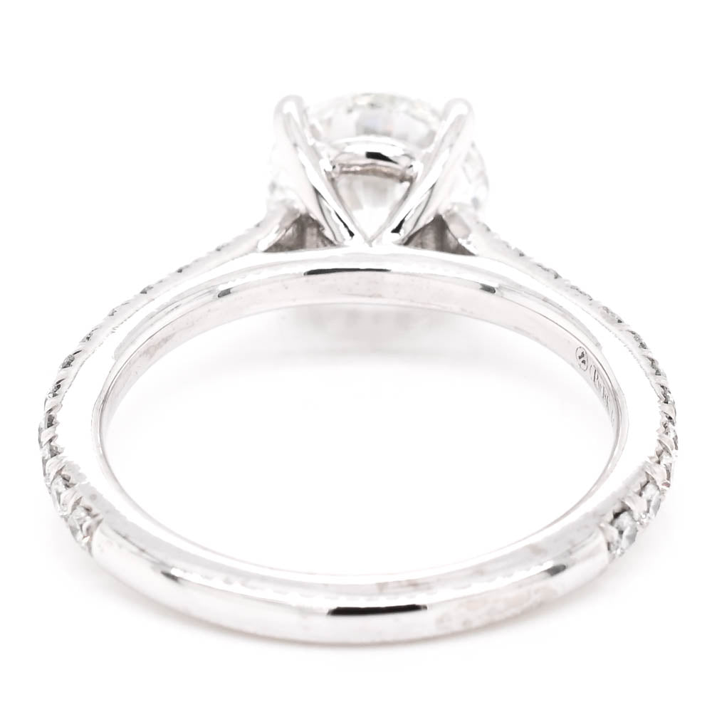 Graziella 18KT White Gold 3.28CTW Round Shape Modern Diamond Responsibly Grown Accent Side Stones Engagement Ring