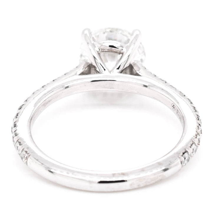 Graziella 18KT White Gold 3.28CTW Round Shape Modern Diamond Responsibly Grown Accent Side Stones Engagement Ring