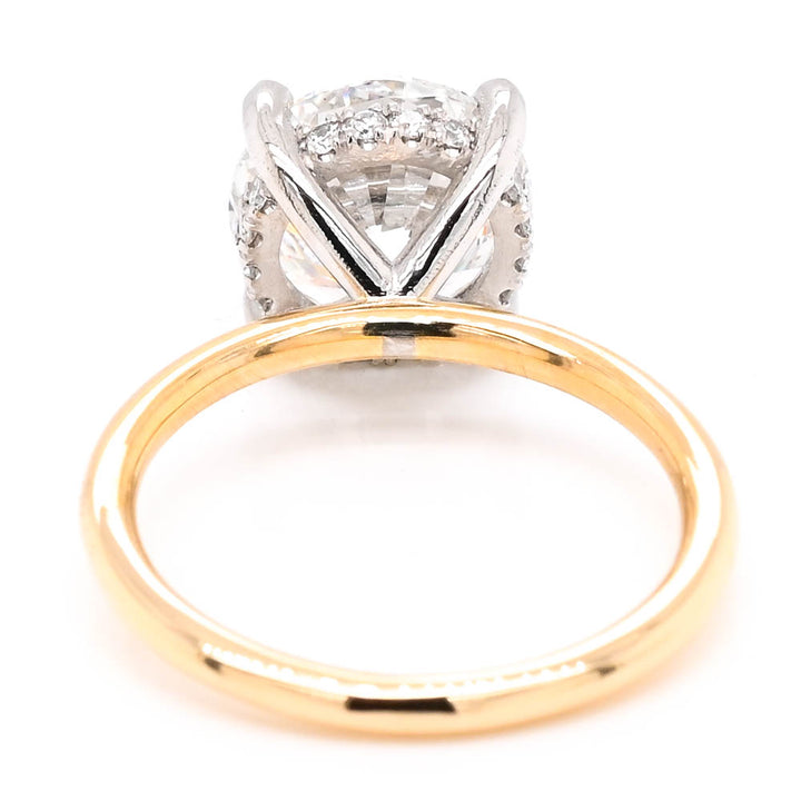 Graziella 14KT/Platinum Two-Tone 3.16CTW Round Lab-Grown Diamond Halo Engagement Ring - Size 4