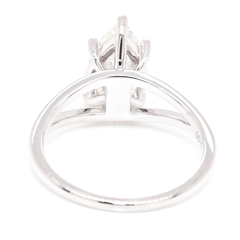 Graziella 10KT White Gold 2.00CTW Pear Shape Modern Diamond Responsibly Grown Solitaire Engagement Ring