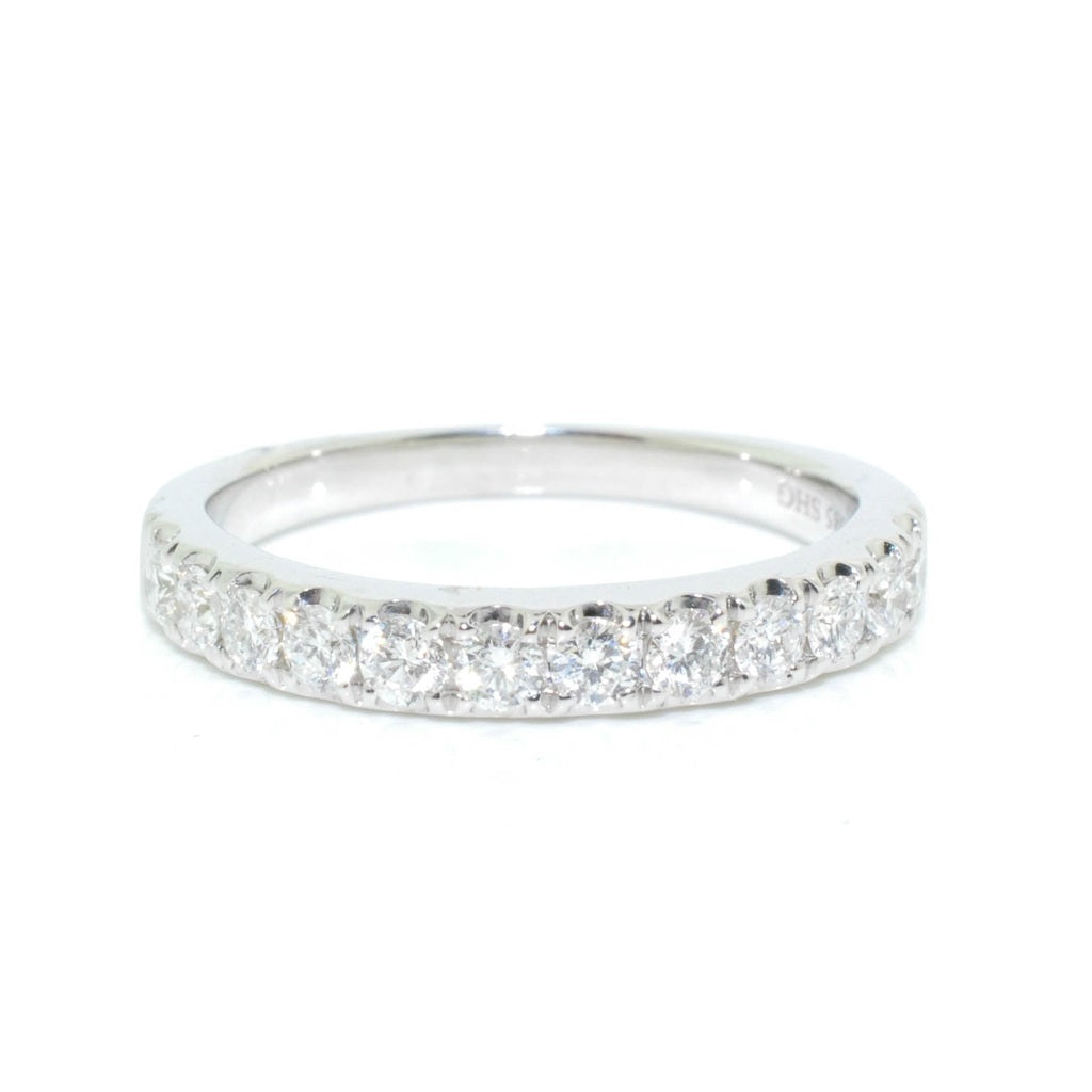 Graziella 14KT White Gold 0.54CTW Diamond Wedding Band - Size 6.5