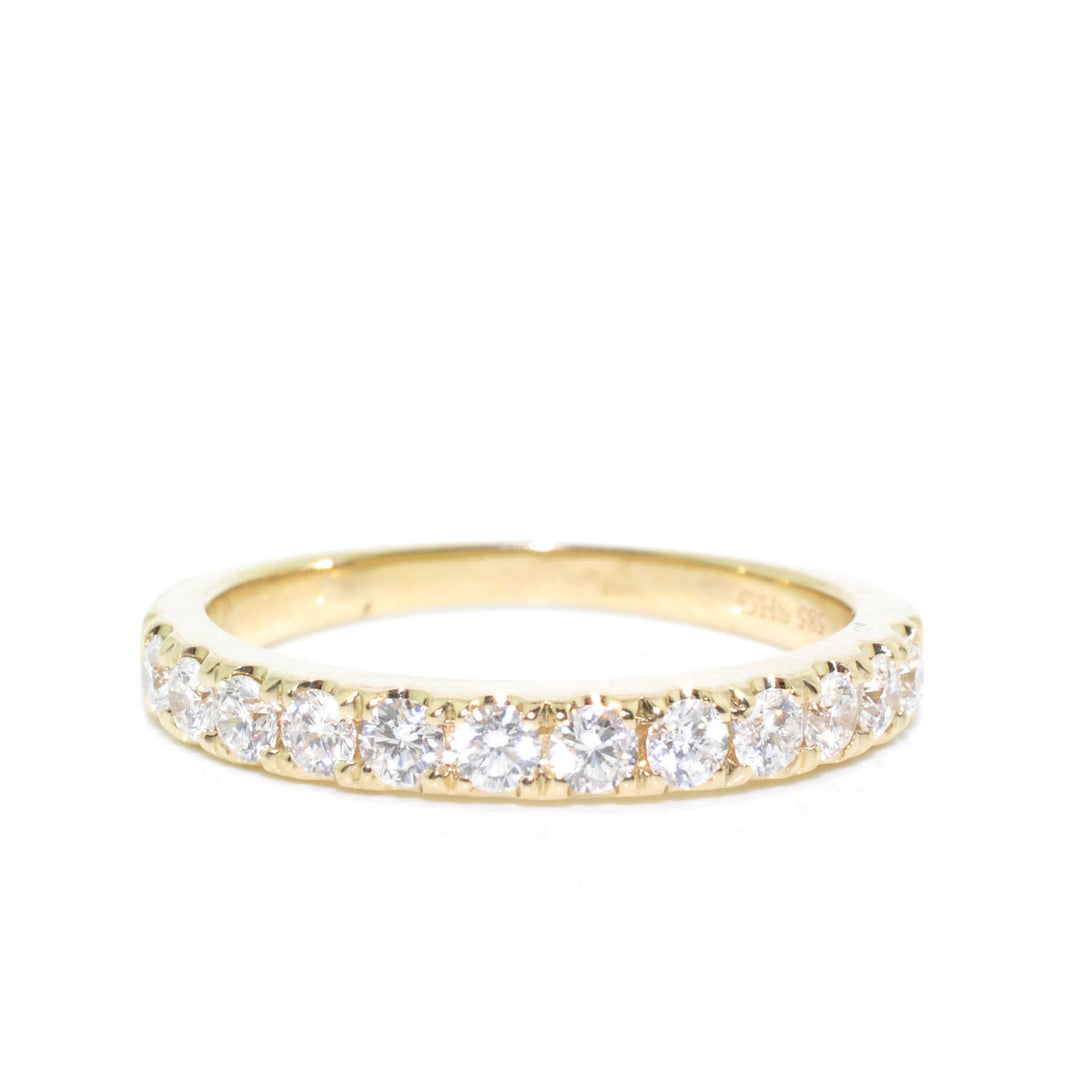 Graziella 14KT Yellow Gold 0.52CTW Diamond Wedding Band - Size 6.5