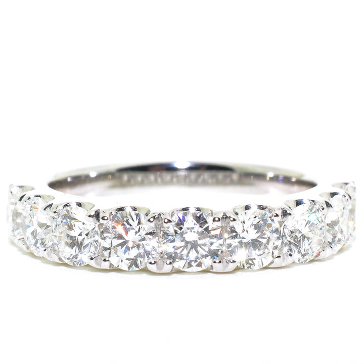 Graziella 14KT White Gold 1.50CTW I1 G-H Colour Diamond Wedding Band - Size 6