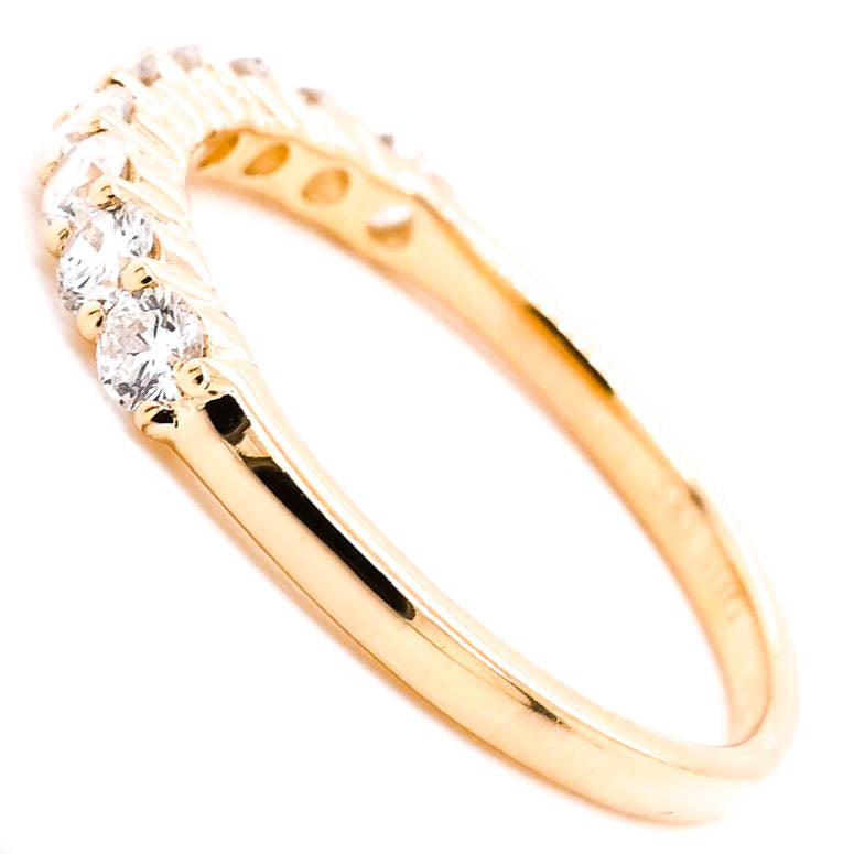 Graziella 14KT Yellow Gold 0.70CTW Diamond Wedding Band - Size 6.5