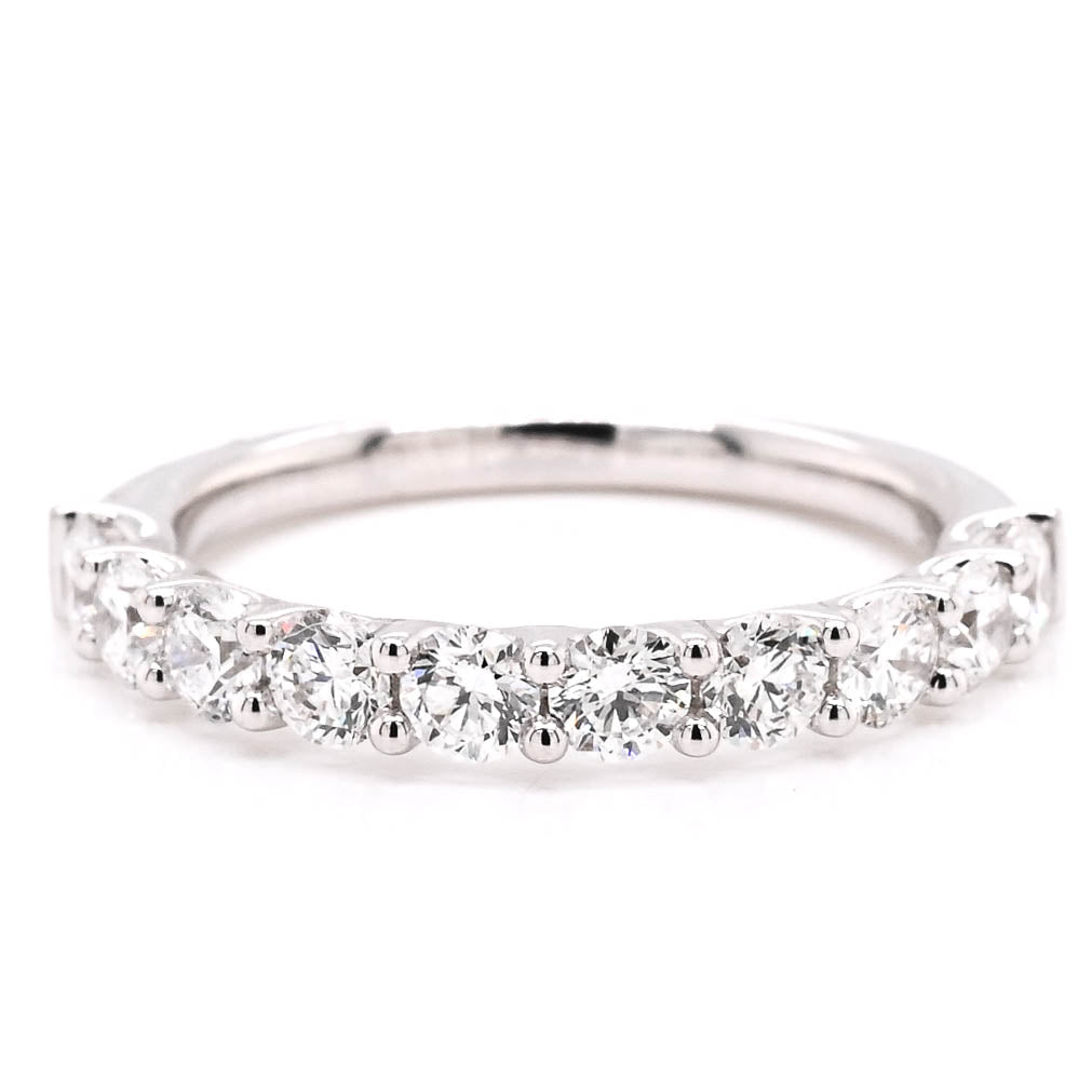 Graziella 14KT White Gold 0.80CTW Diamond Wedding Band - Size 6