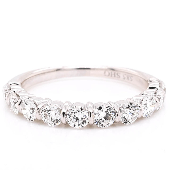 14KT White Gold 0.71CTW Diamond Wedding Band