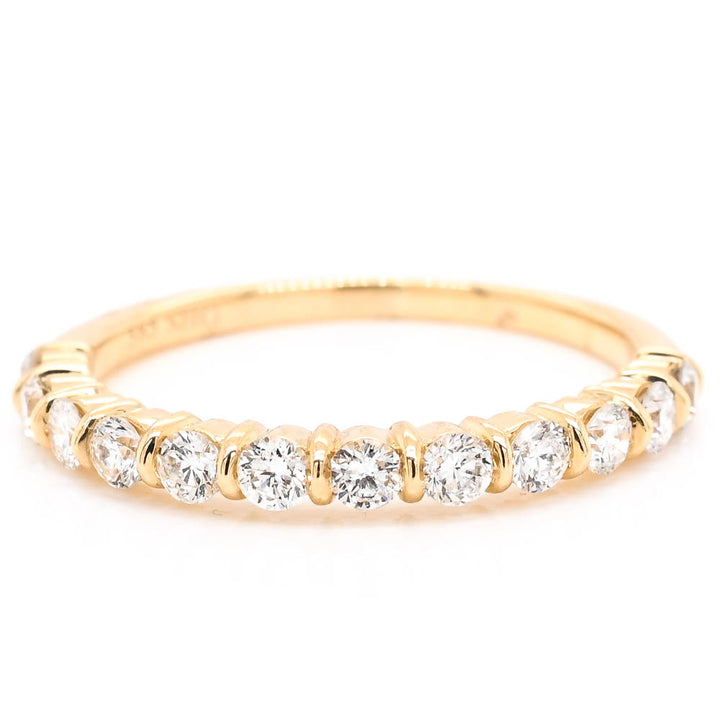Graziella 14KT Yellow Gold 0.50CTW Diamond Wedding Band - Size 6.5