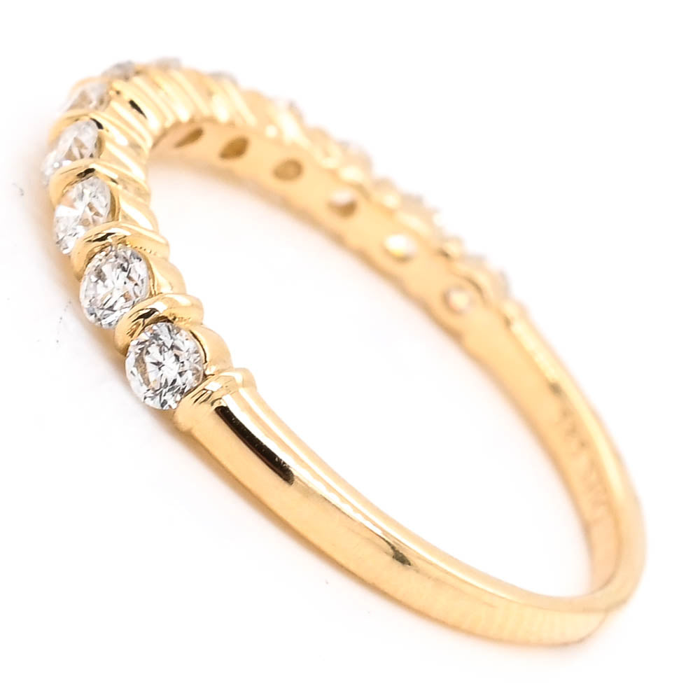 Graziella 14KT Yellow Gold 0.50CTW Diamond Wedding Band - Size 6.5