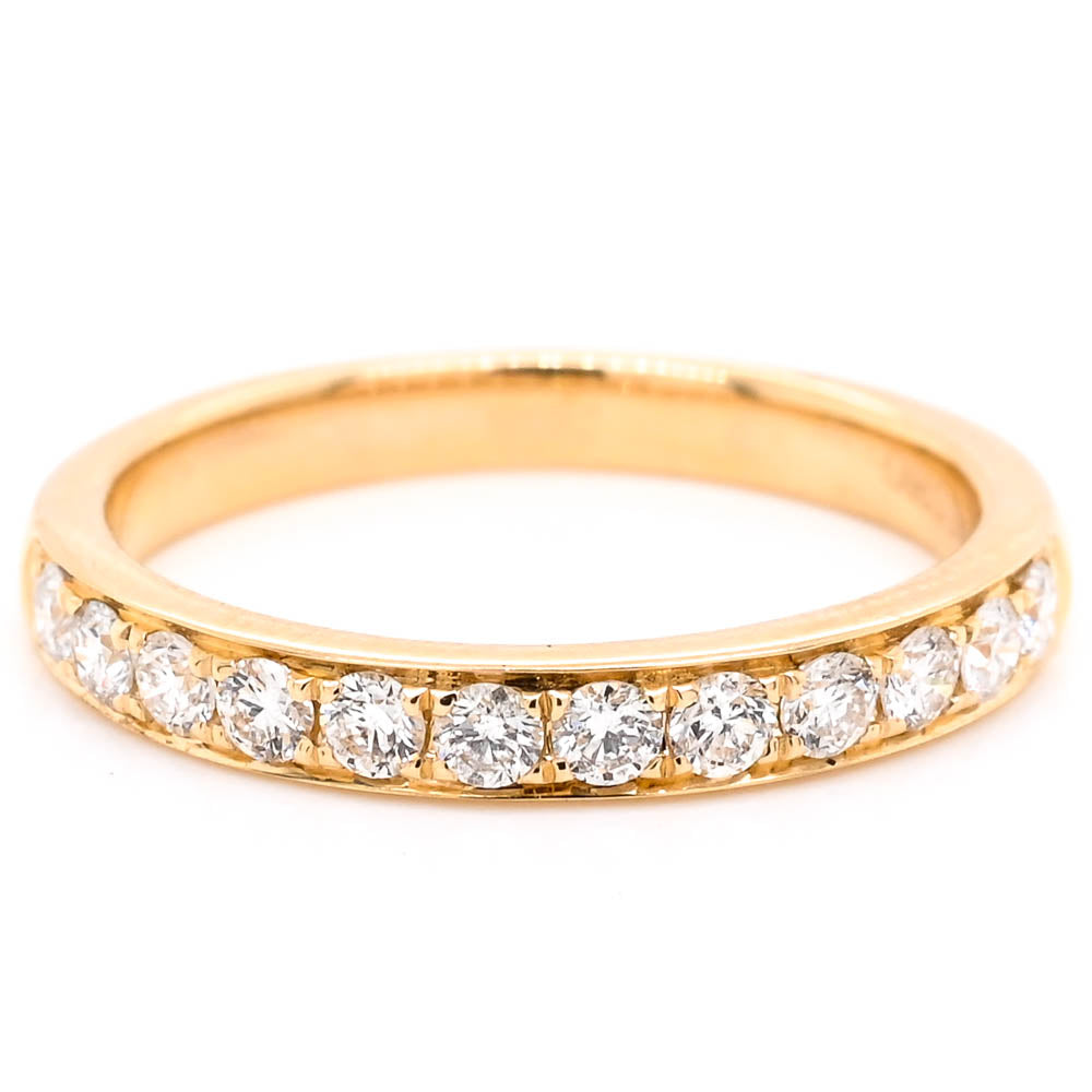 Graziella 14KT Yellow Gold 0.41CTW Diamond Wedding Band - Size 6.5