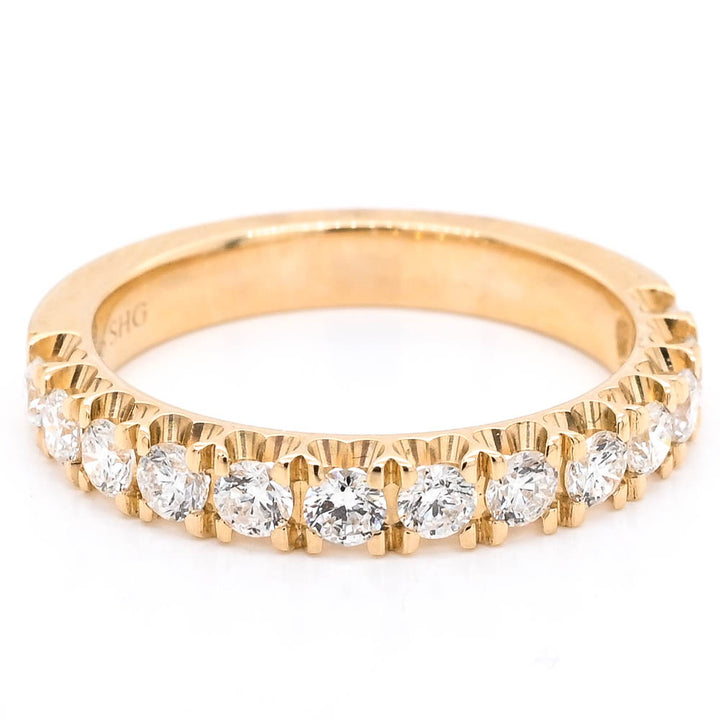 Graziella 14KT Yellow Gold 0.76CTW Diamond Wedding Band - Size 6