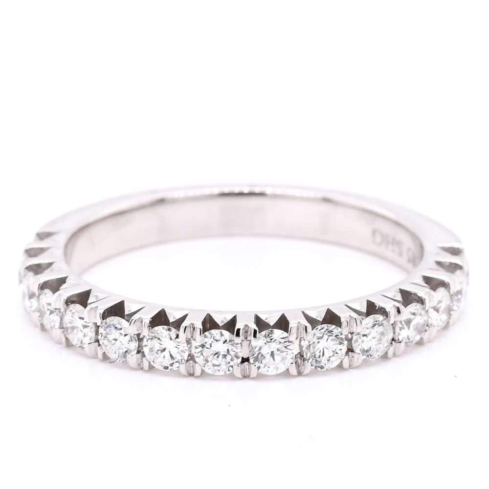 Graziella 14KT White Gold 0.54CTW Diamond Wedding Band - Size 6