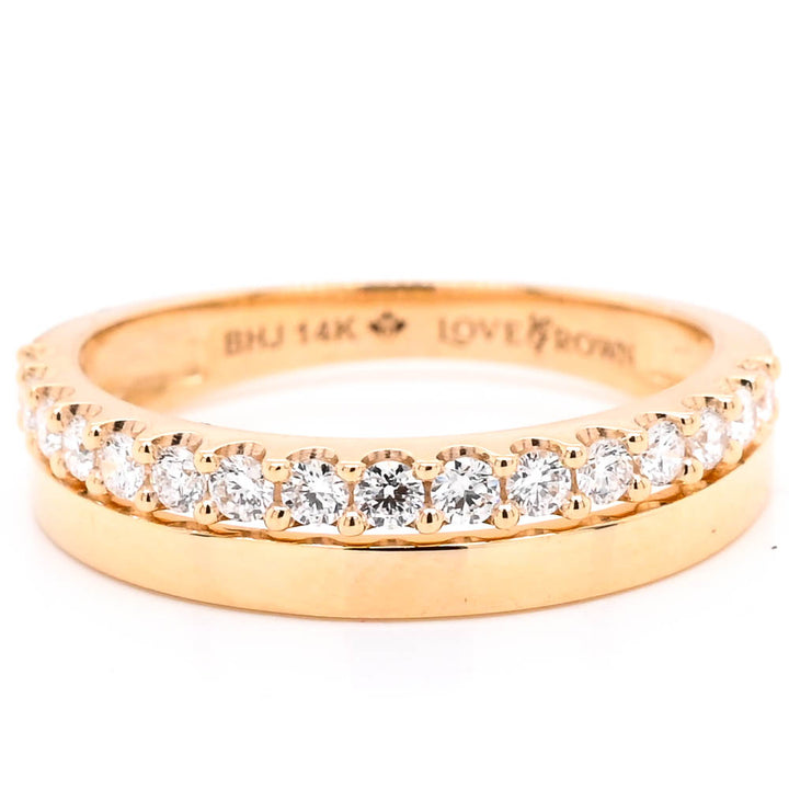 14KT Yellow Gold 0.25CTW LAB Craeted Diamond Band.