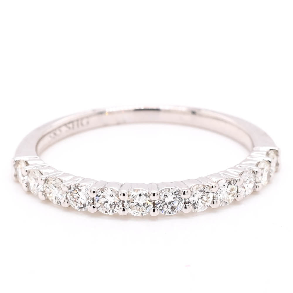 Graziella 14KT White Gold 0.50CTW Diamond Wedding Band - Size 6.25