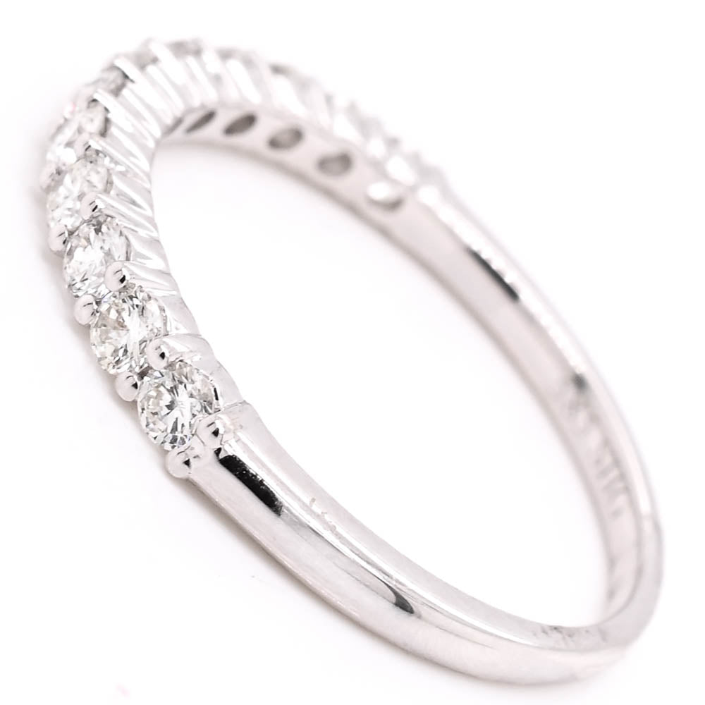 Graziella 14KT White Gold 0.50CTW Diamond Wedding Band - Size 6.25