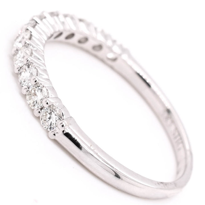 Graziella 14KT White Gold 0.50CTW Diamond Wedding Band - Size 6.25