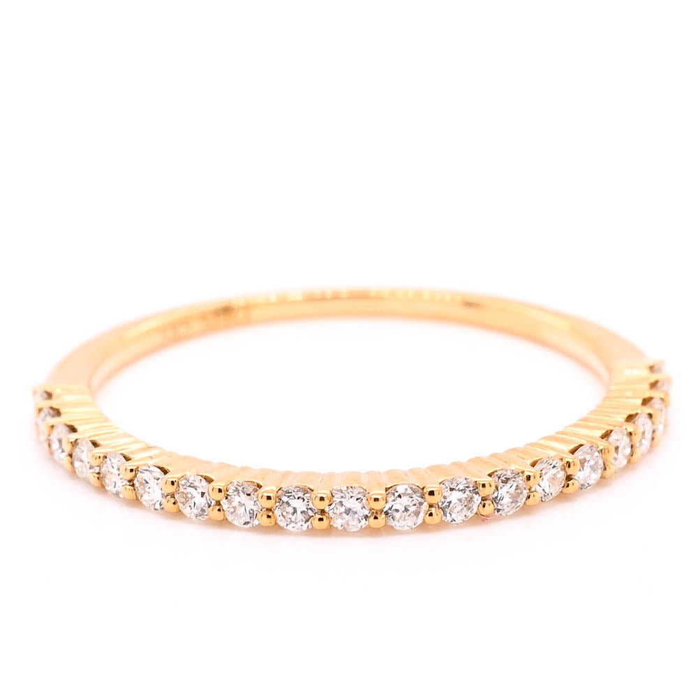 Graziella 14KT White Gold 0.25CTW Diamond Wedding Band - Size 6.25
