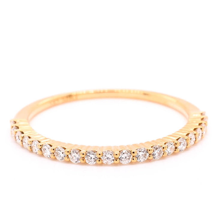 Graziella 14KT White Gold 0.25CTW Diamond Wedding Band - Size 6.25