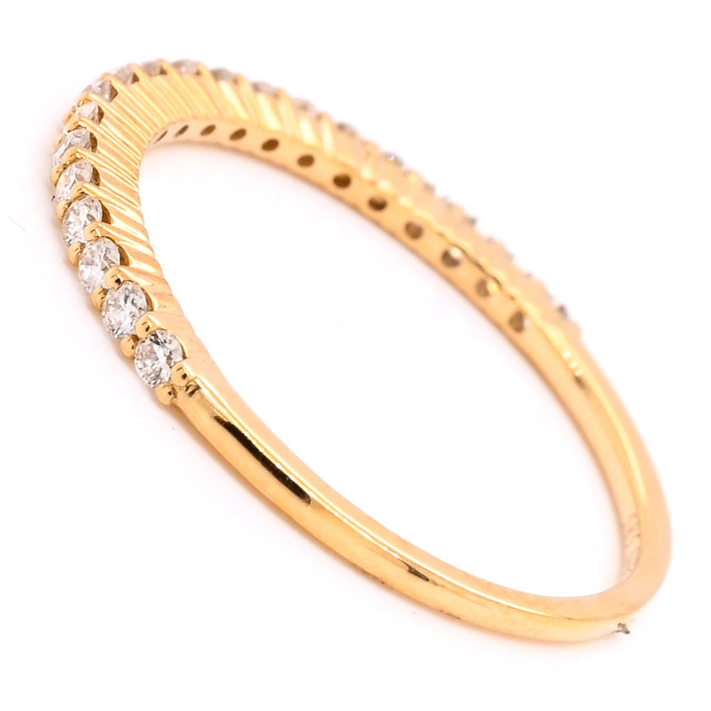 Graziella 14KT White Gold 0.25CTW Diamond Wedding Band - Size 6.25