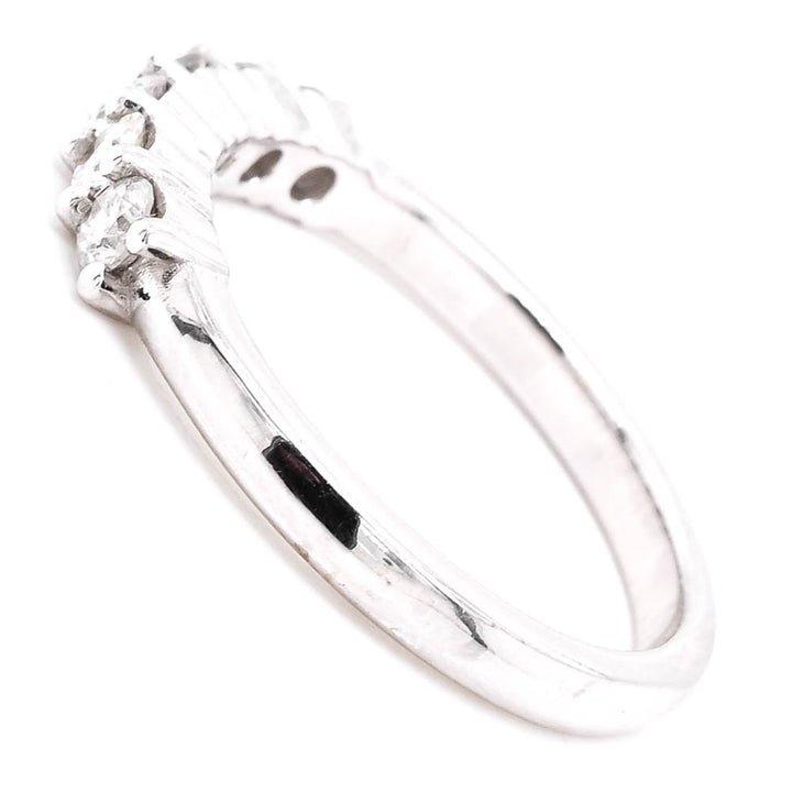 Graziella 14KT White Gold 0.50CTW Diamond Shared Prong Wedding Band - Size 6.25