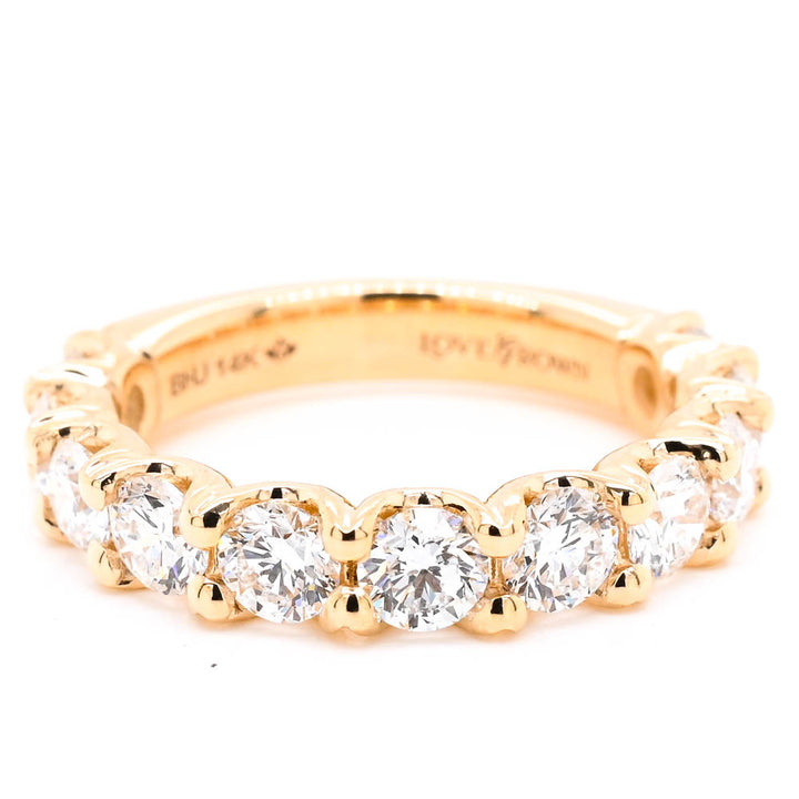 14KT Yellow Gold 2.25CTW Lab-Grown Diamond Wedding Band