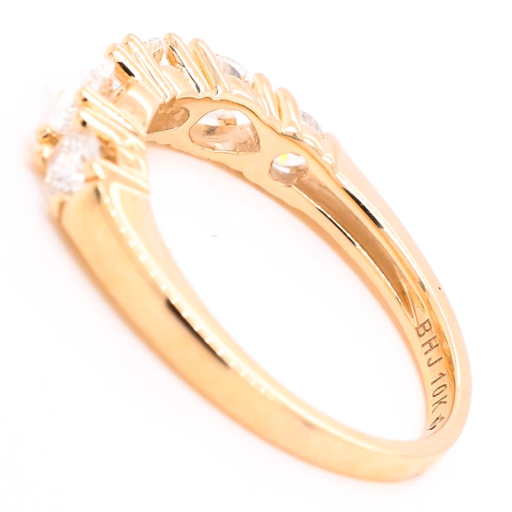 10KT Yellow Gold 1.00CTW LAB Created Diamond Wedding Band.