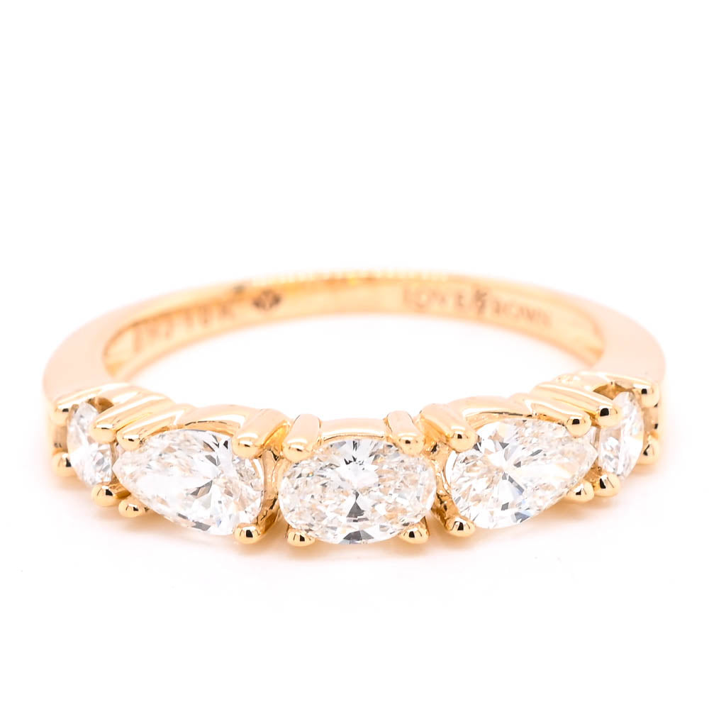 10KT Yellow Gold 1.00CTW LAB Created Diamond Wedding Band.
