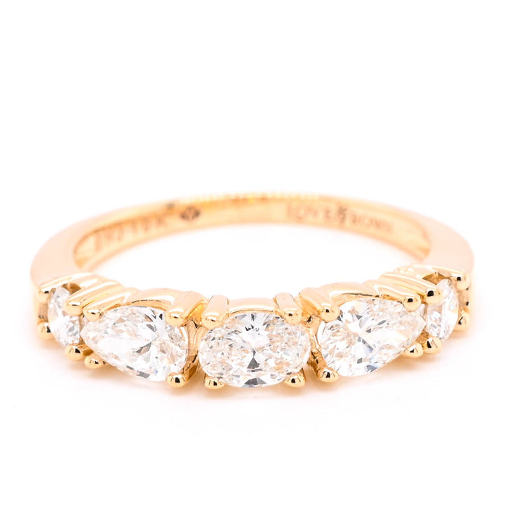 10KT Yellow Gold 1.00CTW LAB Created Diamond Wedding Band.