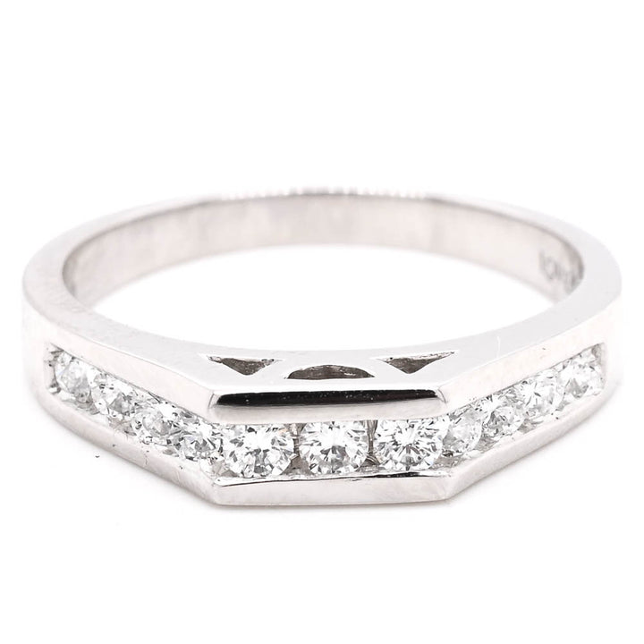 Graziella Platinum 0.32CTW Lab-Grown Diamond Channel Set Wedding Band - Size 6.5
