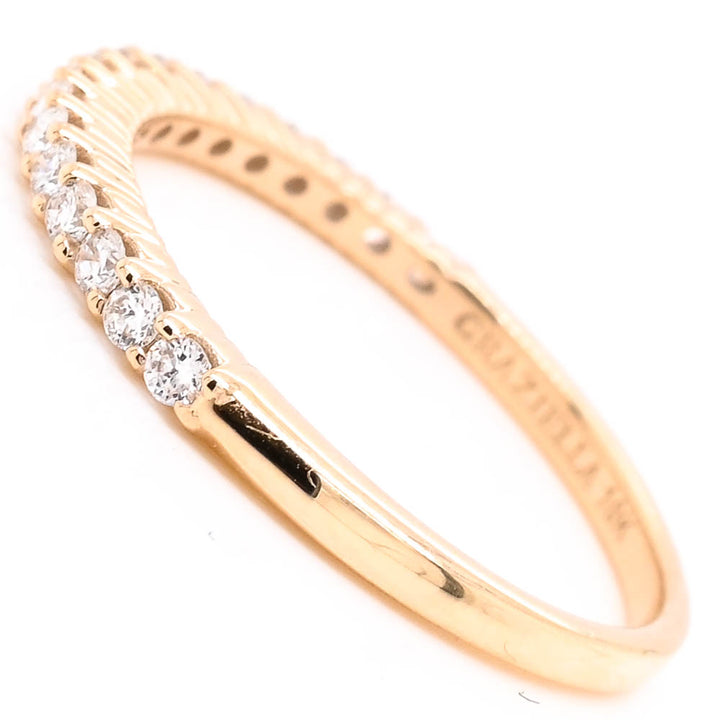 Graziella 10KT White Gold 0.25CTW Round Brilliant Lab-Grown Diamond Wedding Band - Size 6.5