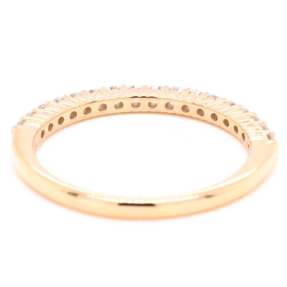 Graziella 10KT White Gold 0.25CTW Round Brilliant Lab-Grown Diamond Wedding Band - Size 6.5