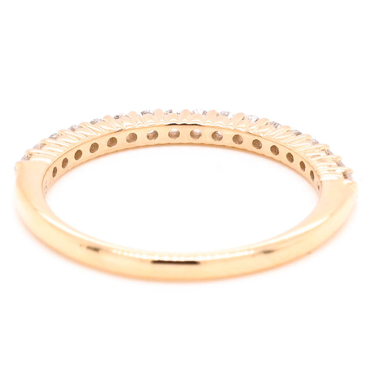 Graziella 10KT White Gold 0.25CTW Round Brilliant Lab-Grown Diamond Wedding Band - Size 6.5