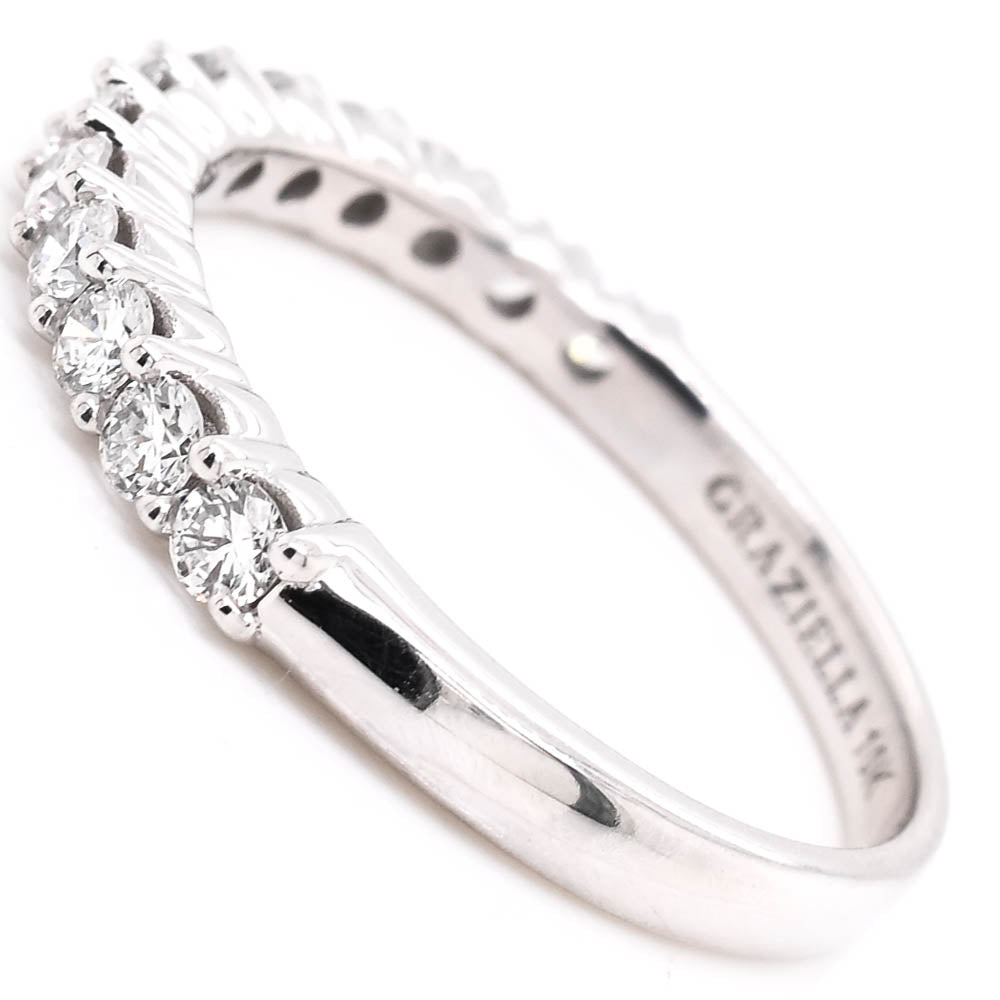 10KT Yellow Gold 0.50CTW Round Brilliant LAB Created Diamond Wedding Band.