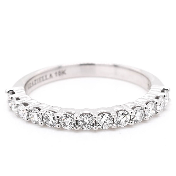 10KT Yellow Gold 0.50CTW Round Brilliant LAB Created Diamond Wedding Band.