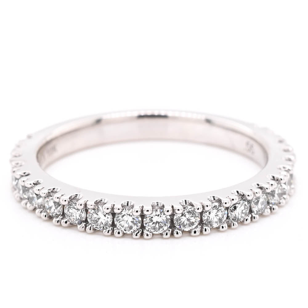 Graziella 10KT White Gold 0.55CTW Lab-Grown Diamond Wedding Band - Size 6.25