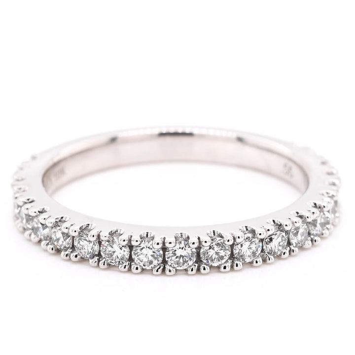 Graziella 10KT White Gold 0.55CTW Lab-Grown Diamond Wedding Band - Size 6.25
