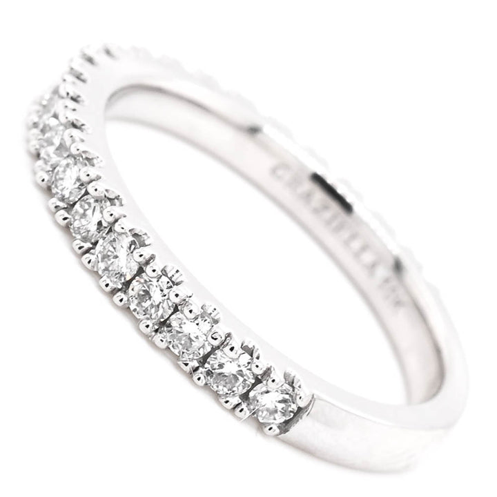 Graziella 10KT White Gold 0.55CTW Lab-Grown Diamond Wedding Band - Size 6.25