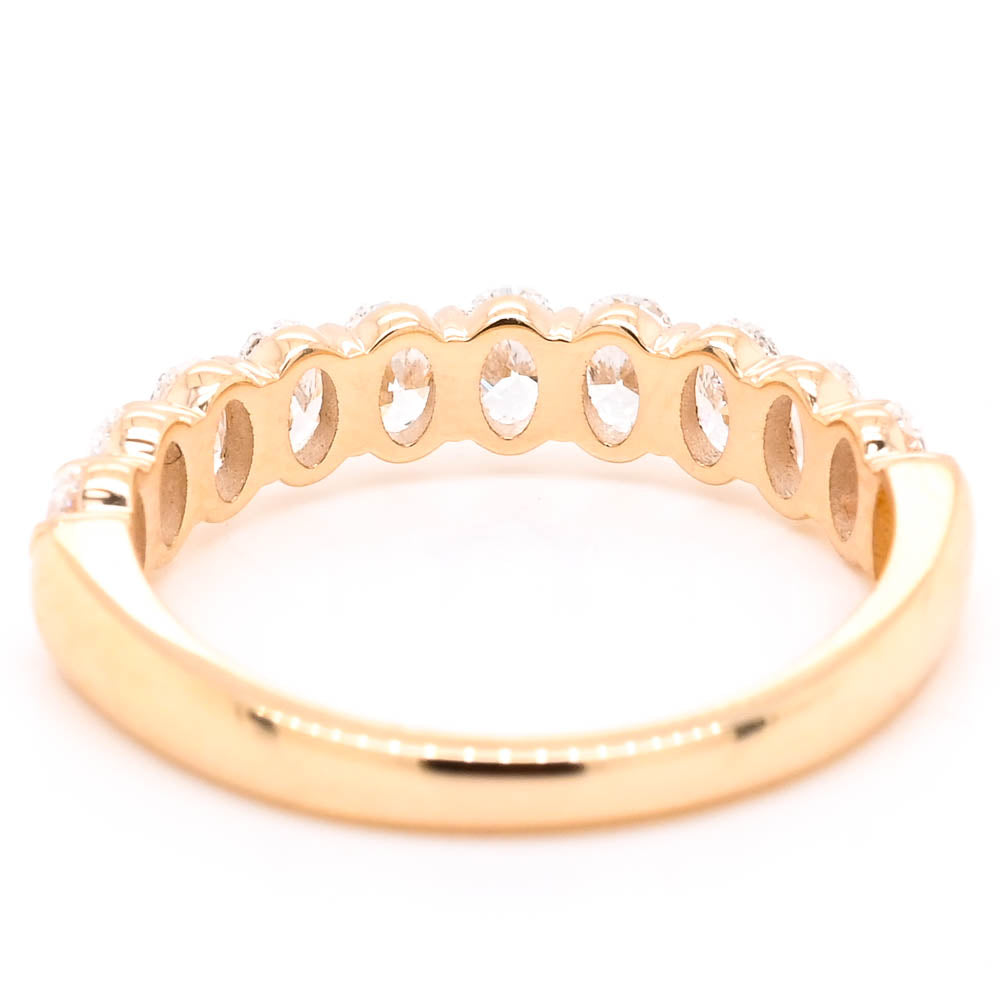 Graziella 10KT Yellow Gold 1.00CTW Oval Shape Modern Responsibly Grown Diamond Wedding Band.