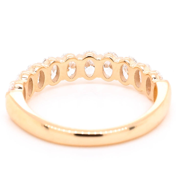 Graziella 10KT Yellow Gold 1.00CTW Oval Shape Modern Responsibly Grown Diamond Wedding Band.