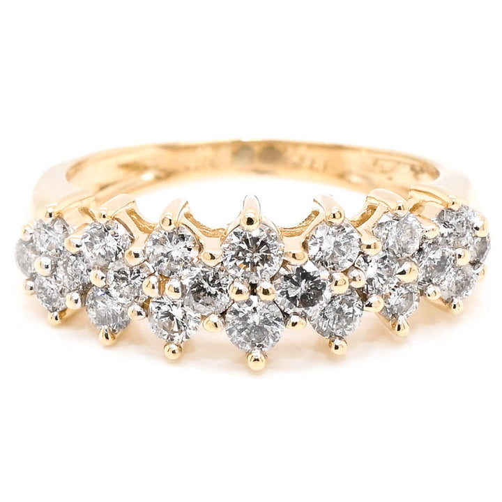 Graziella 14KT Yellow Gold 0.65CTW Diamond Celebration Ring - Size 7