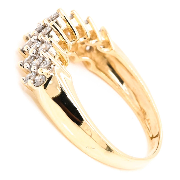 Graziella 14KT Yellow Gold 0.65CTW Diamond Celebration Ring - Size 7