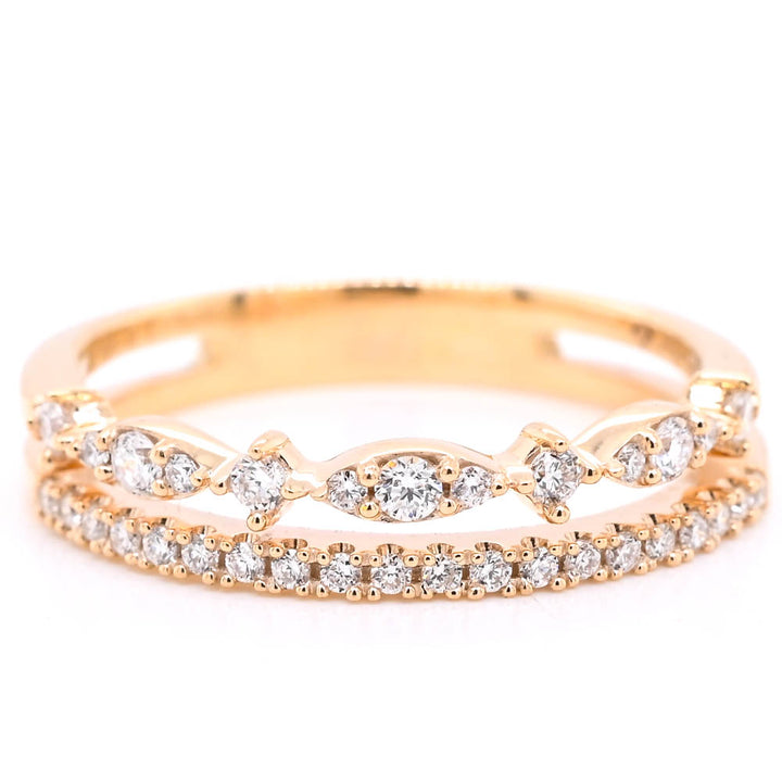 10KT Yellow Gold 0.28CTW Lab Created Diamond Celebration Ring. 

Ban